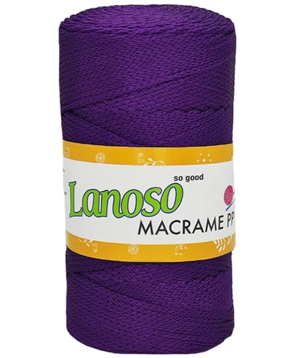 Lanoso Macrame Koyu Mor PP Örgü İpliği