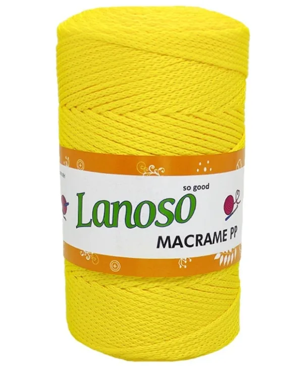 Lanoso Macrame Limon Sarısı PP Örgü İpliği