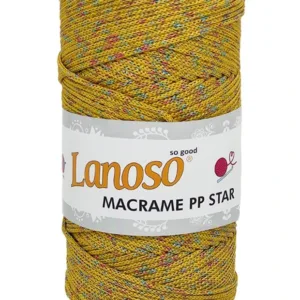 Lanoso Macrame PP Star Degrade Simli Örgü İpliği 1300