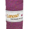 Lanoso Macrame PP Star Degrade Simli Örgü İpliği 4600