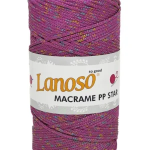 Lanoso Macrame PP Star Degrade Simli Örgü İpliği 4600