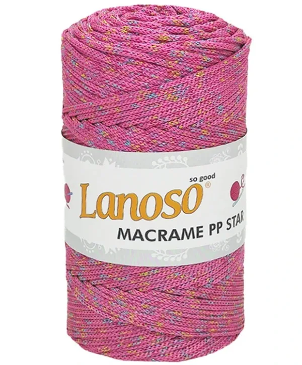Lanoso Macrame PP Star Degrade Simli Örgü İpliği 4800
