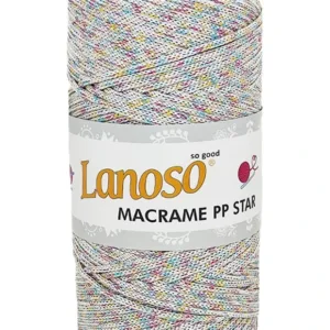 Lanoso Macrame PP Star Degrade Simli Örgü İpliği 5100