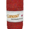 Lanoso Macrame PP Star Degrade Simli Örgü İpliği 5600