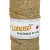 Lanoso Macrame PP Star Degrade Simli Örgü İpliği 7100