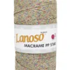Lanoso Macrame PP Star Degrade Simli Örgü İpliği 9500
