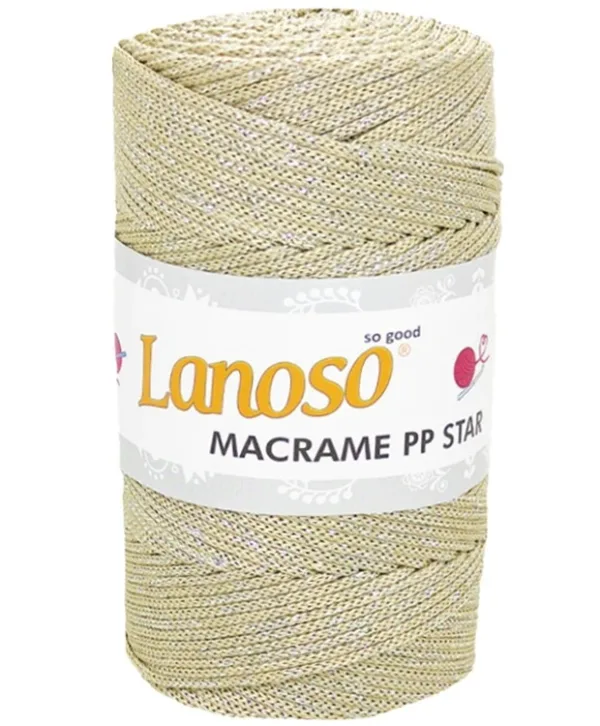Lanoso Macrame PP Star Simli Örgü İpliği 0551