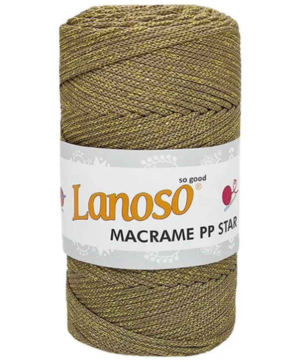 Lanoso Macrame PP Star Simli Örgü İpliği 0713