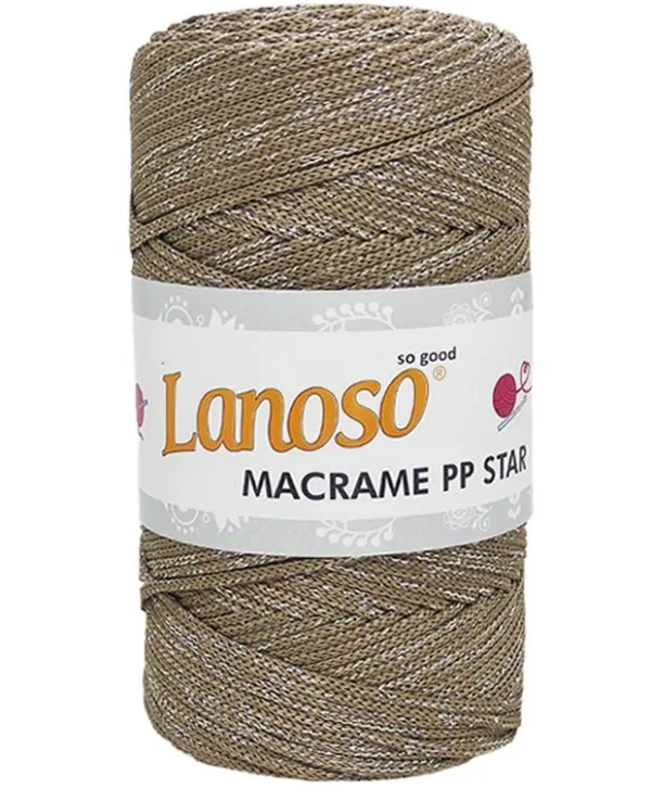 Lanoso Macrame PP Star Simli Örgü İpliği 0951