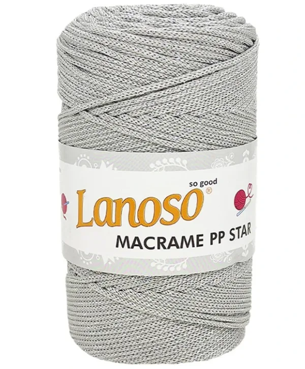 Lanoso Macrame PP Star Simli Örgü İpliği 5151