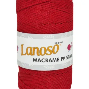 Lanoso Macrame PP Star Simli Örgü İpliği 5656