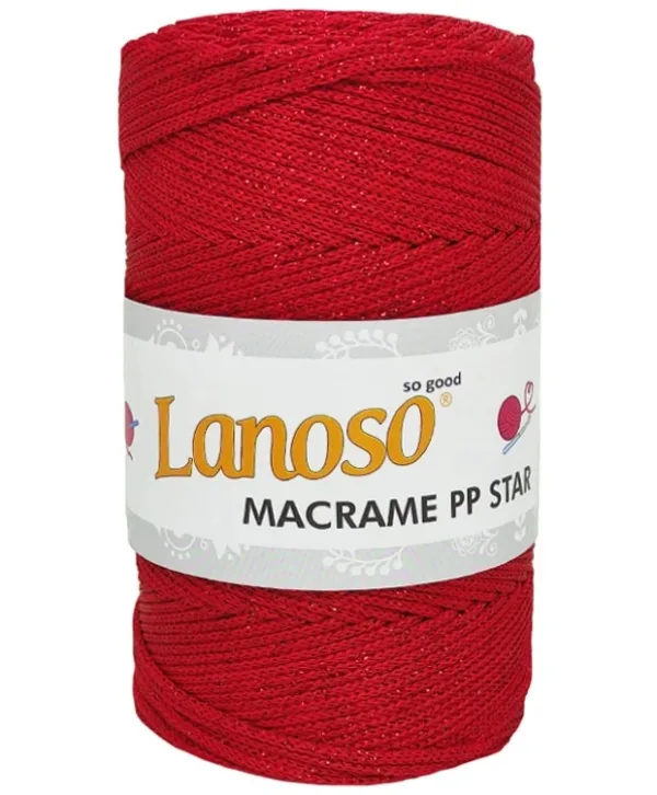 Lanoso Macrame PP Star Simli Örgü İpliği 5656