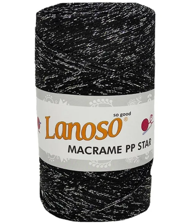 Lanoso Macrame PP Star Simli Örgü İpliği 6051