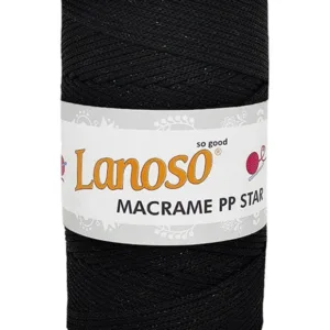 Lanoso Macrame PP Star Simli Örgü İpliği 6060
