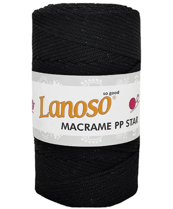 Lanoso Macrame PP Star Simli Örgü İpliği 6060