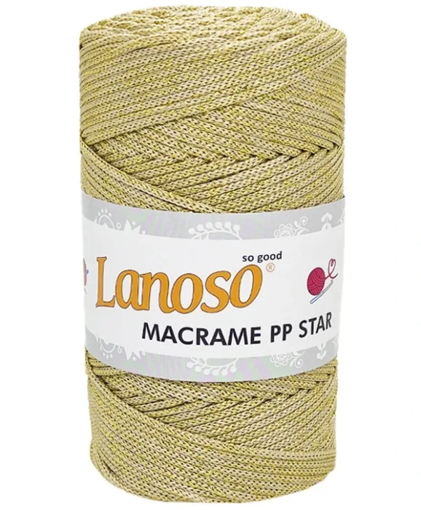 Lanoso Macrame PP Star Simli Örgü İpliği 9513