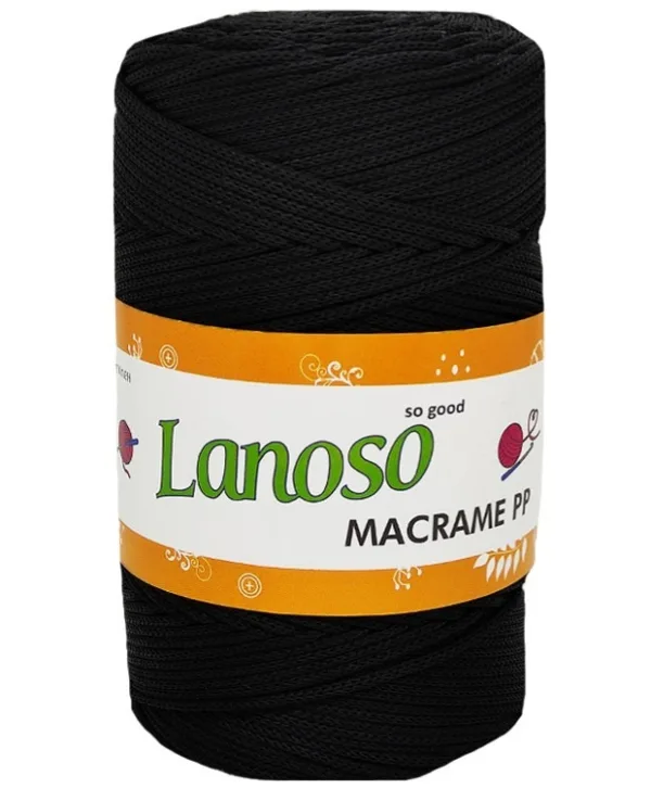 Lanoso Macrame Siyah PP Örgü İpliği