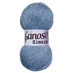 Lanoso Simsim Açık Mavi Simli Örgü İpliği 961
