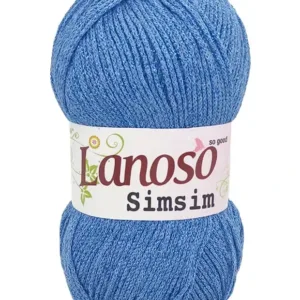 Lanoso Simsim Bebe Mavi Simli Örgü İpliği 940