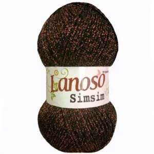 Lanoso Simsim Bordo Simli Örgü İpliği 6036