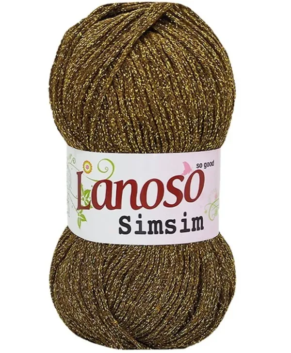 Lanoso Simsim Hardal Simli Örgü İpliği 908