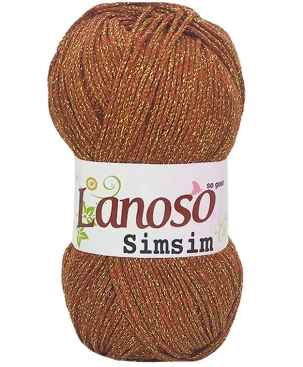Lanoso Simsim Kiremit Simli Örgü İpliği 936