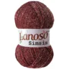 Lanoso Simsim Koyu Bordo Simli Örgü İpliği 957