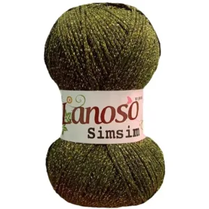 Lanoso Simsim Koyu Hardal Simli Örgü İpliği 927