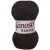 Lanoso Simsim Koyu Kahve Simli Örgü İpliği 926