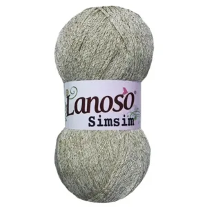 Lanoso Simsim Krem Simli Örgü İpliği 901