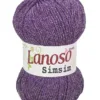 Lanoso Simsim Mor Simli Örgü İpliği 6551