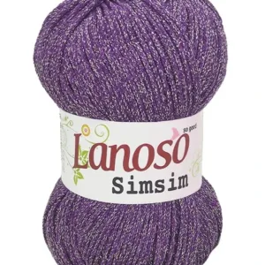 Lanoso Simsim Mor Simli Örgü İpliği 6551