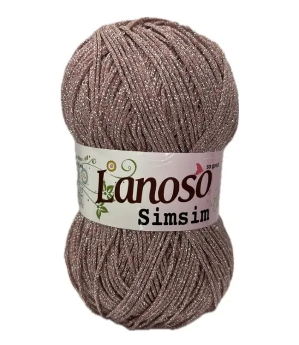 Lanoso Simsim Pudra Simli Örgü İpliği 2851