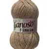 Lanoso Simsim Sütlü Kahve Simli Örgü İpliği 3413