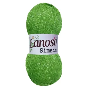 Lanoso Simsim Yeşil Simli Örgü İpliği 912