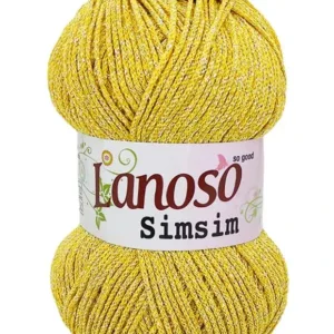 Lanoso Simsim Yumurta Sarısı Simli Örgü İpliği 913