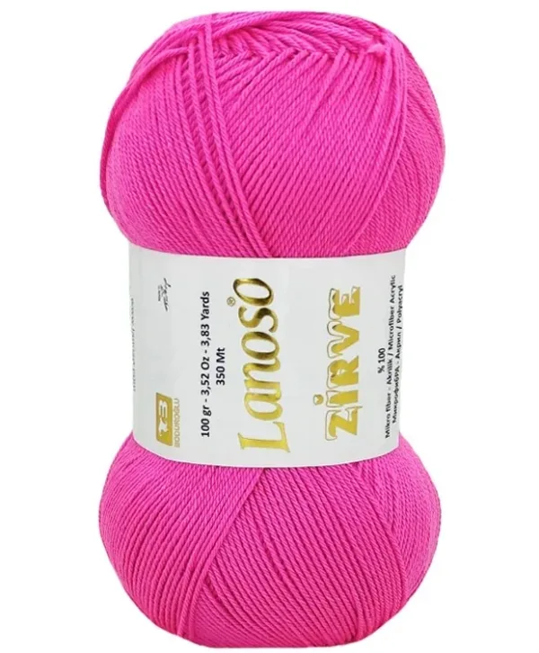Lanoso Zirve Neon Pembe El Örgü İpliği 946